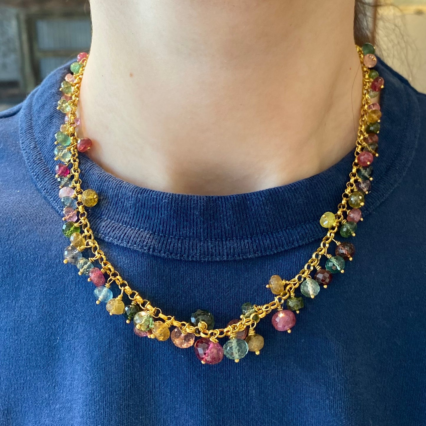 Multi-Color Tourmaline Necklace