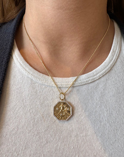 Aquarius Gold and Diamond Pendant