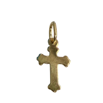 Gold Rounded Cross Pendant