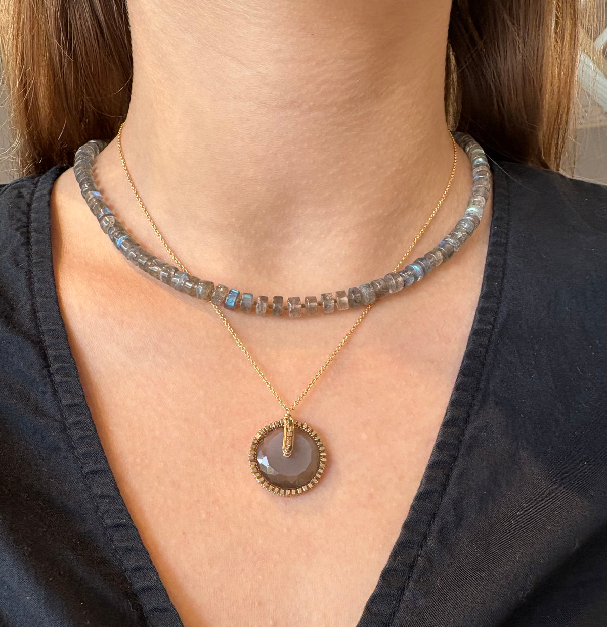Knotted Labradorite Necklace