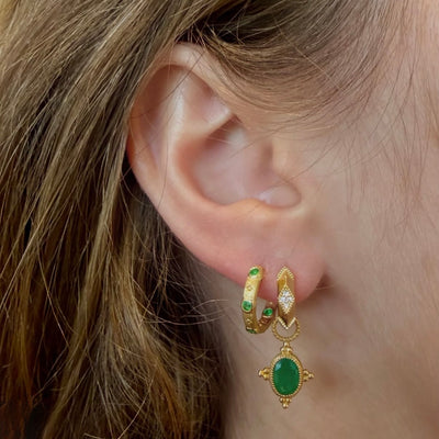 Provence Oval Emerald Earring Charms