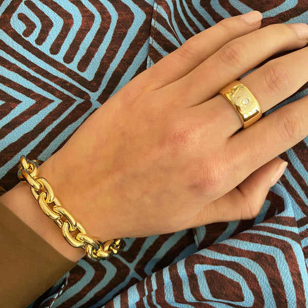Bubble Oval Link Chain Bracelet