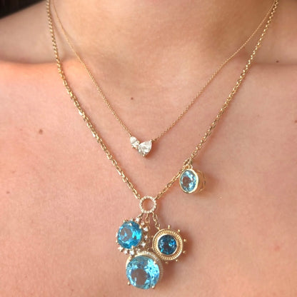 Double Pear Lab Diamond Necklace