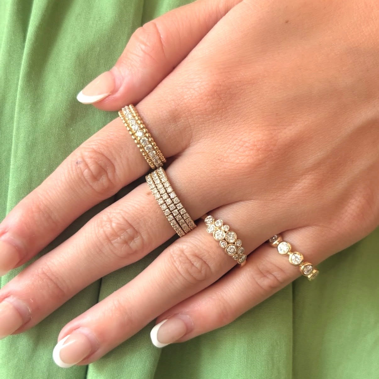 Flexible Diamond Wrap Ring