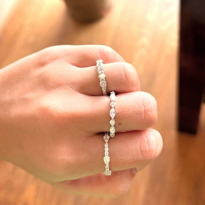 Marquise & Round Diamond Eternity Ring