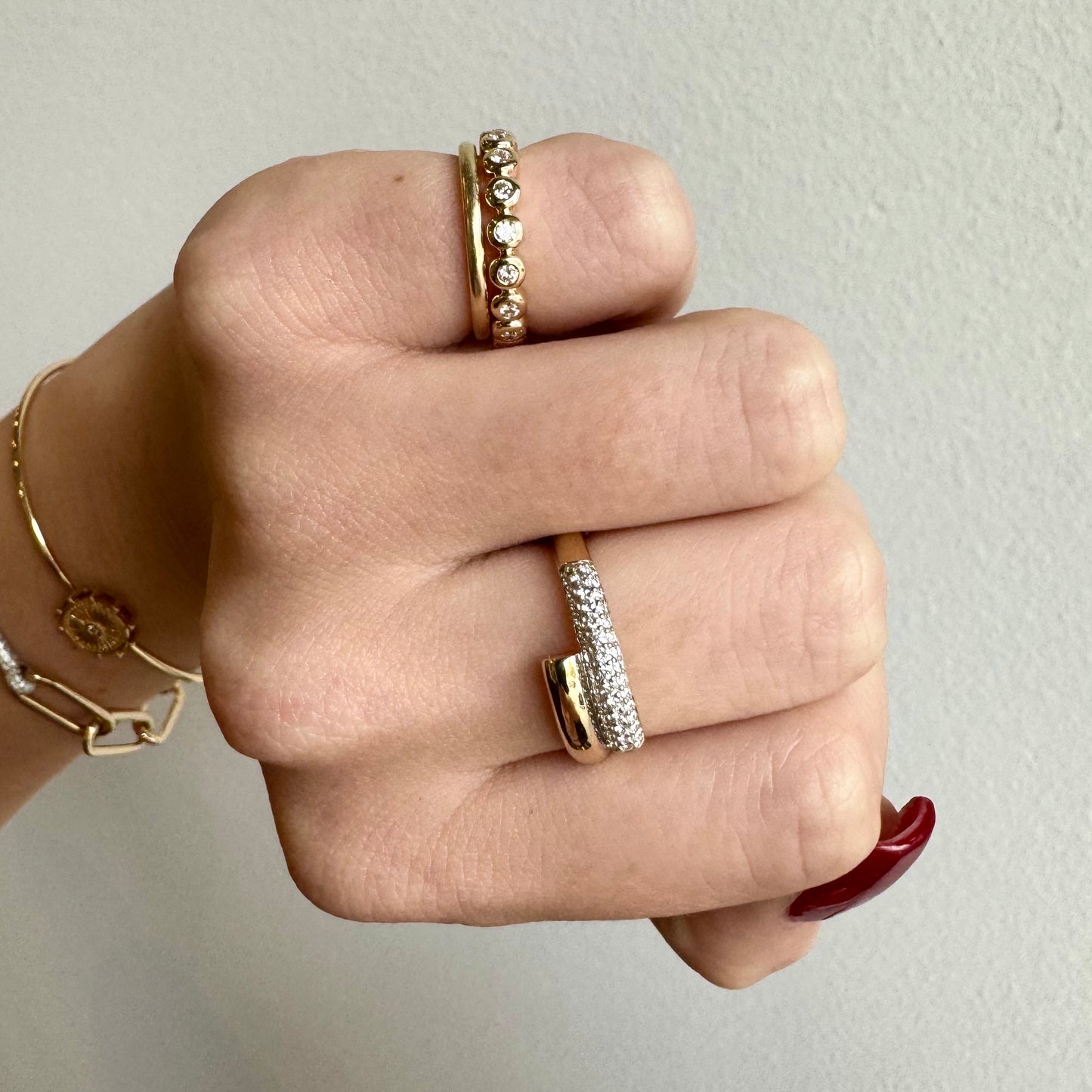Bezel Set Diamond Pinky Ring