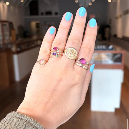 Rhodolite Garnet Ring