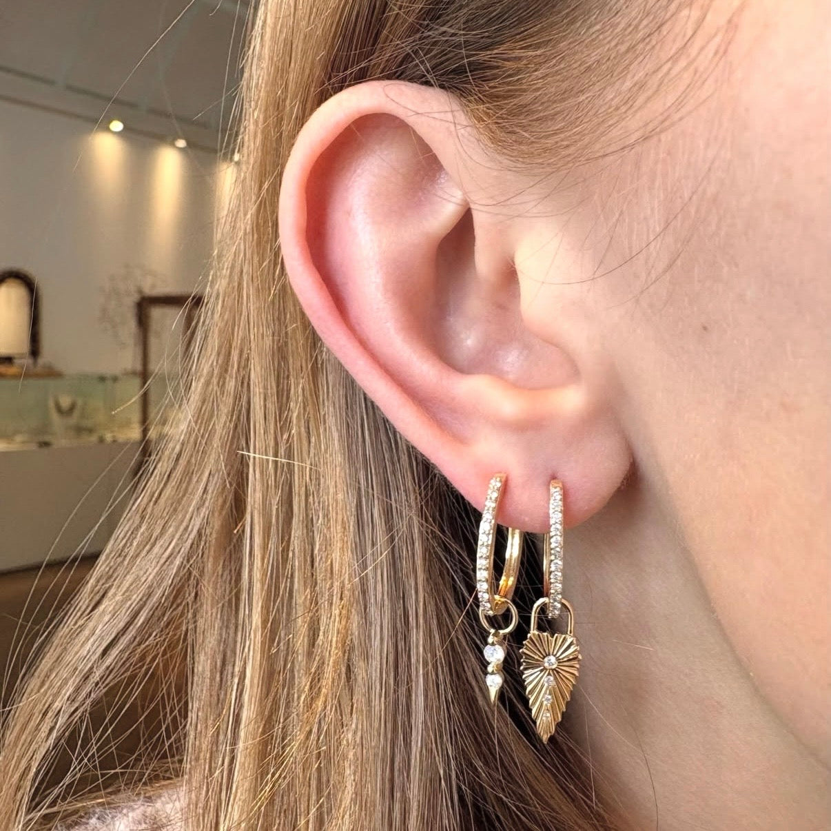 Tiny Sari Dagger Earring Charms