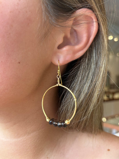 Smokey Quartz Vermeil Earrings