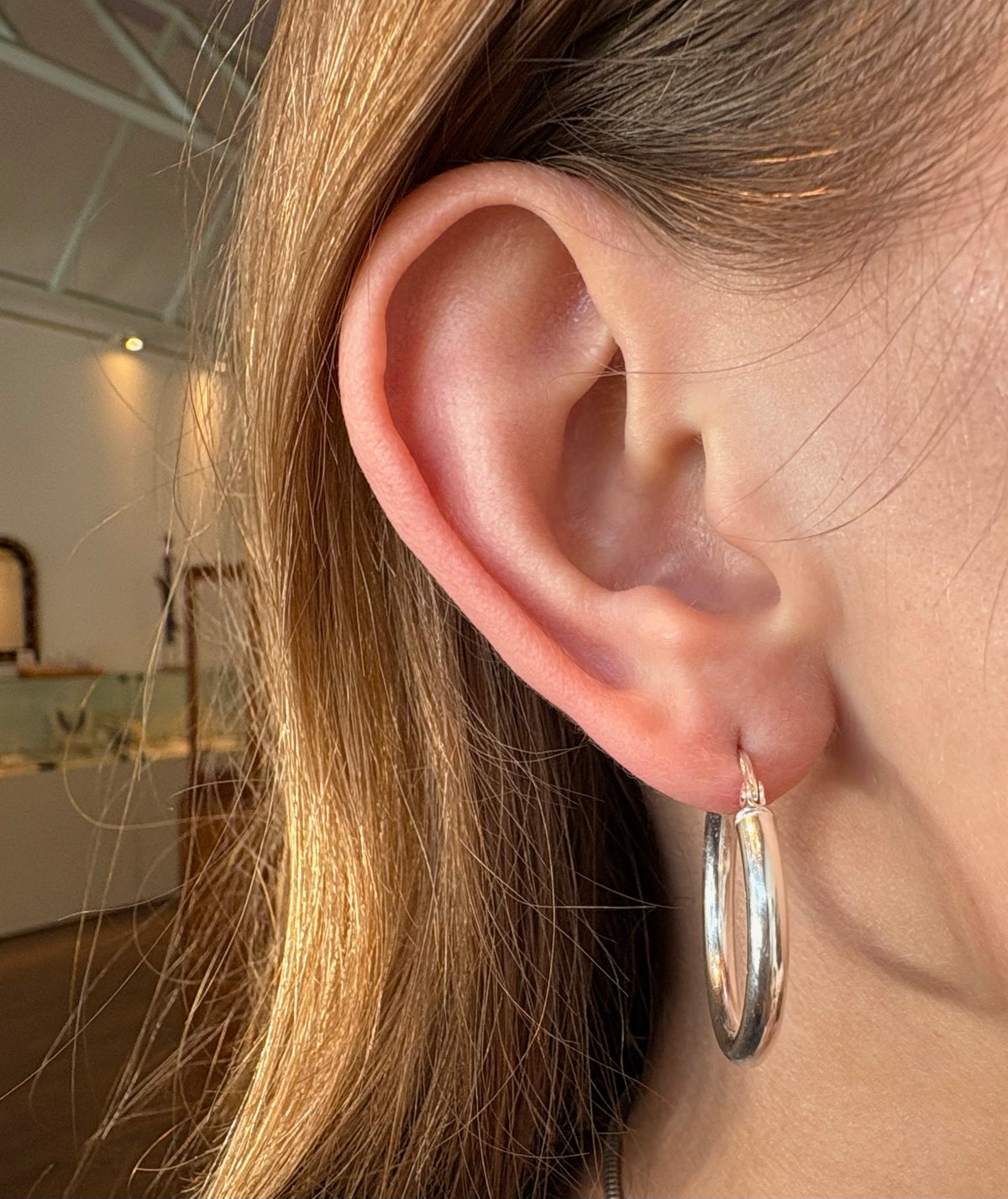 25mm Sterling Silver Hoop Earrings