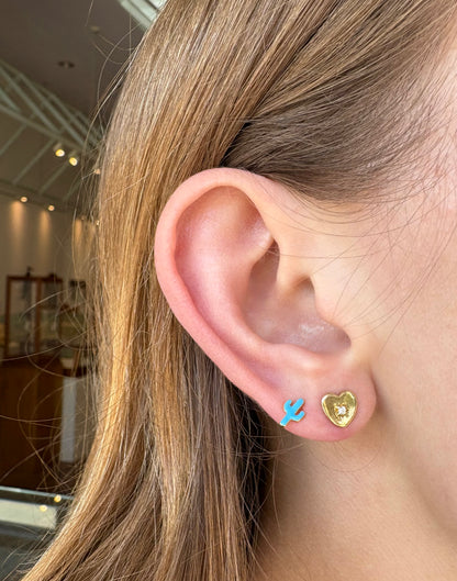 Mini Turquoise Cactus Studs