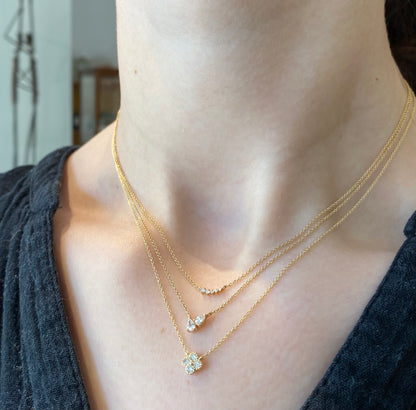 Double Pear Diamond Necklace