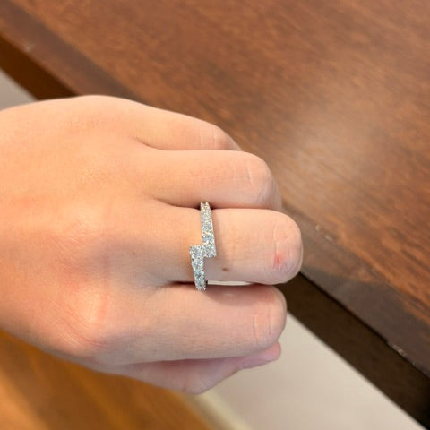 White Gold Diamond Bypass Ring