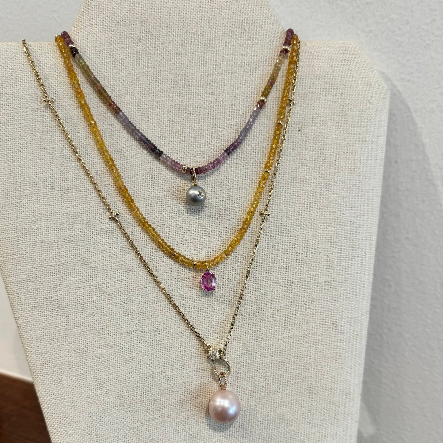 Diamond Pave Rose Gold Pearl Pendant
