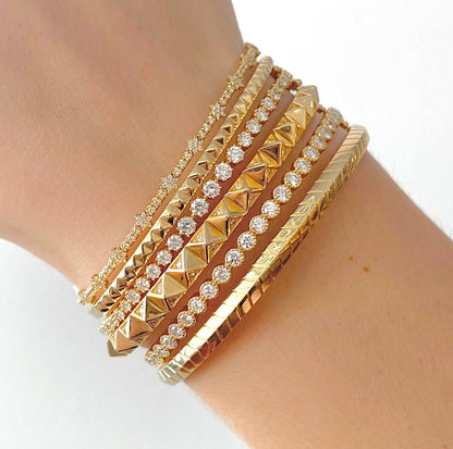Diamond Pyramid Hinge Bracelet