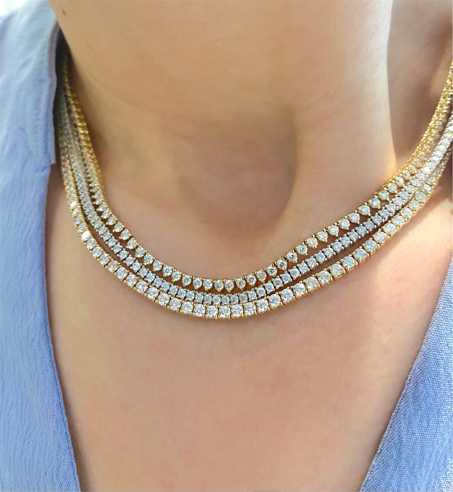 6.95 ctw Diamond Tennis Necklace