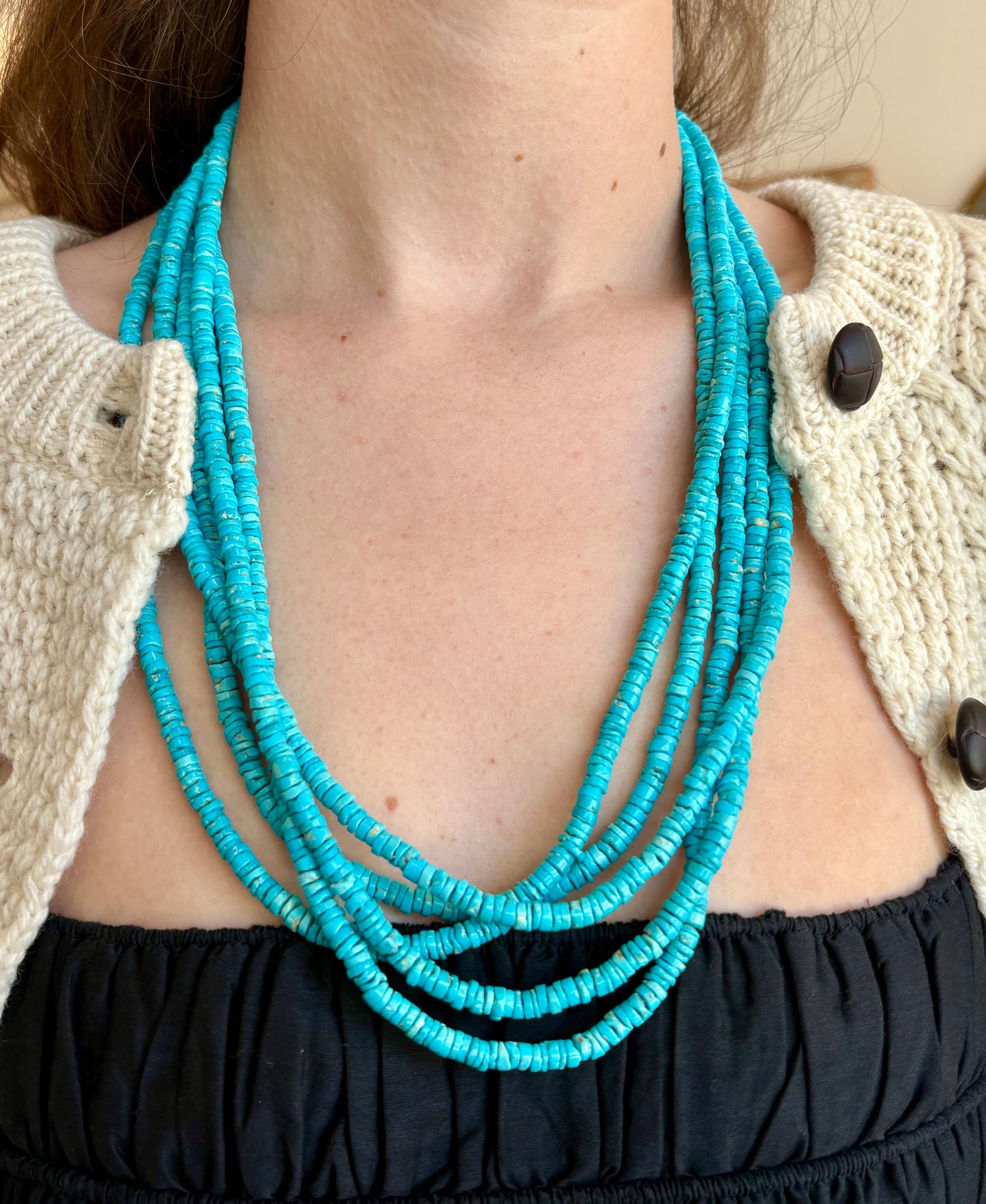 Five Strand Turquoise Necklace