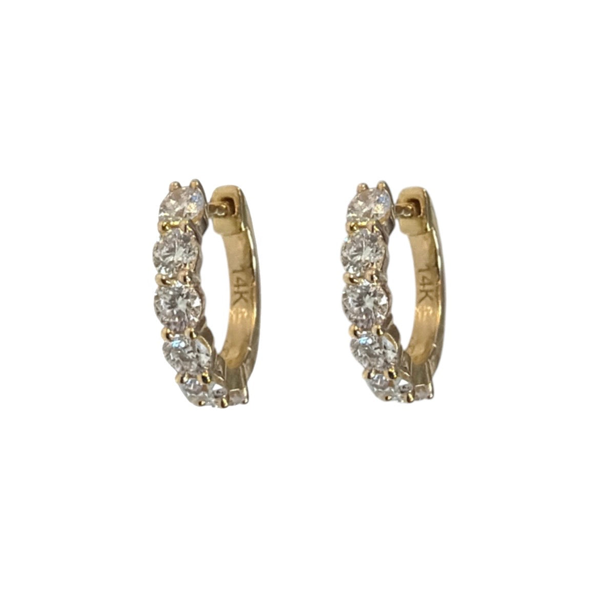 0.82ctw Diamond Huggie Earrings