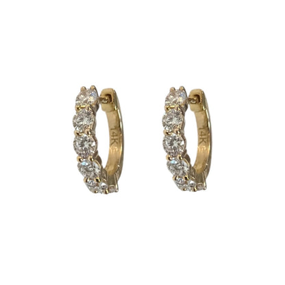 0.82ctw Diamond Huggie Earrings
