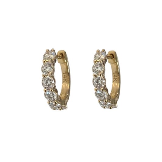 0.82ctw Diamond Huggie Earrings