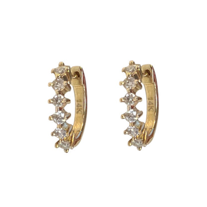 Prong Set Diamond Huggies