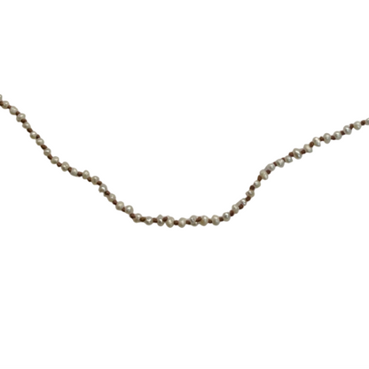 Micro Knotted Pearl Necklace