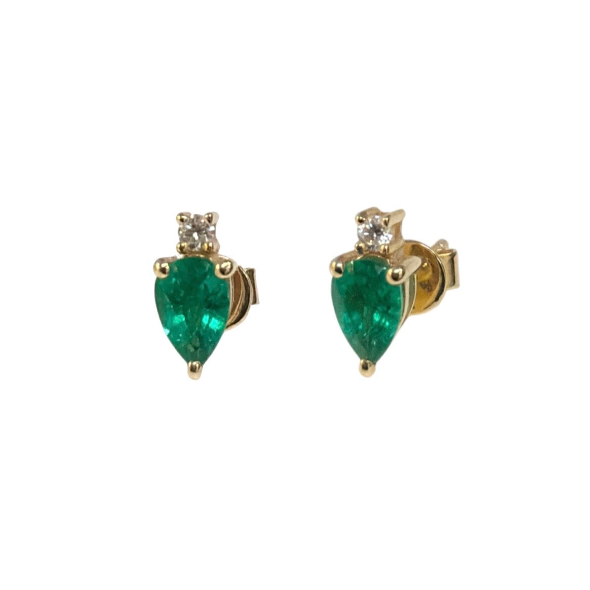 Emerald & Diamond Studs