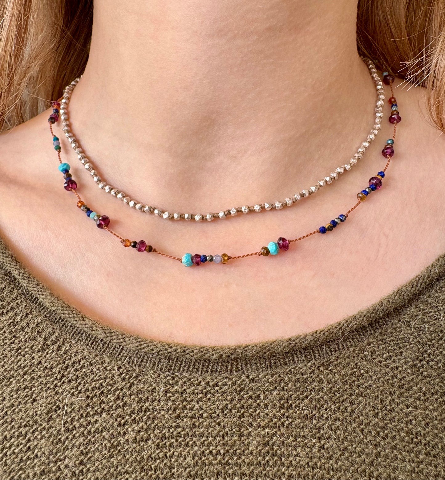 Silver Knotted Necklace