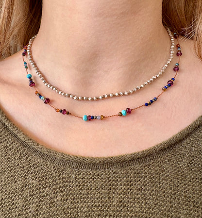 Silver Knotted Necklace