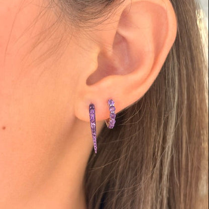 Amethyst Spike Earrings