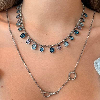 30in Sterling Silver Double Enhancer Necklace