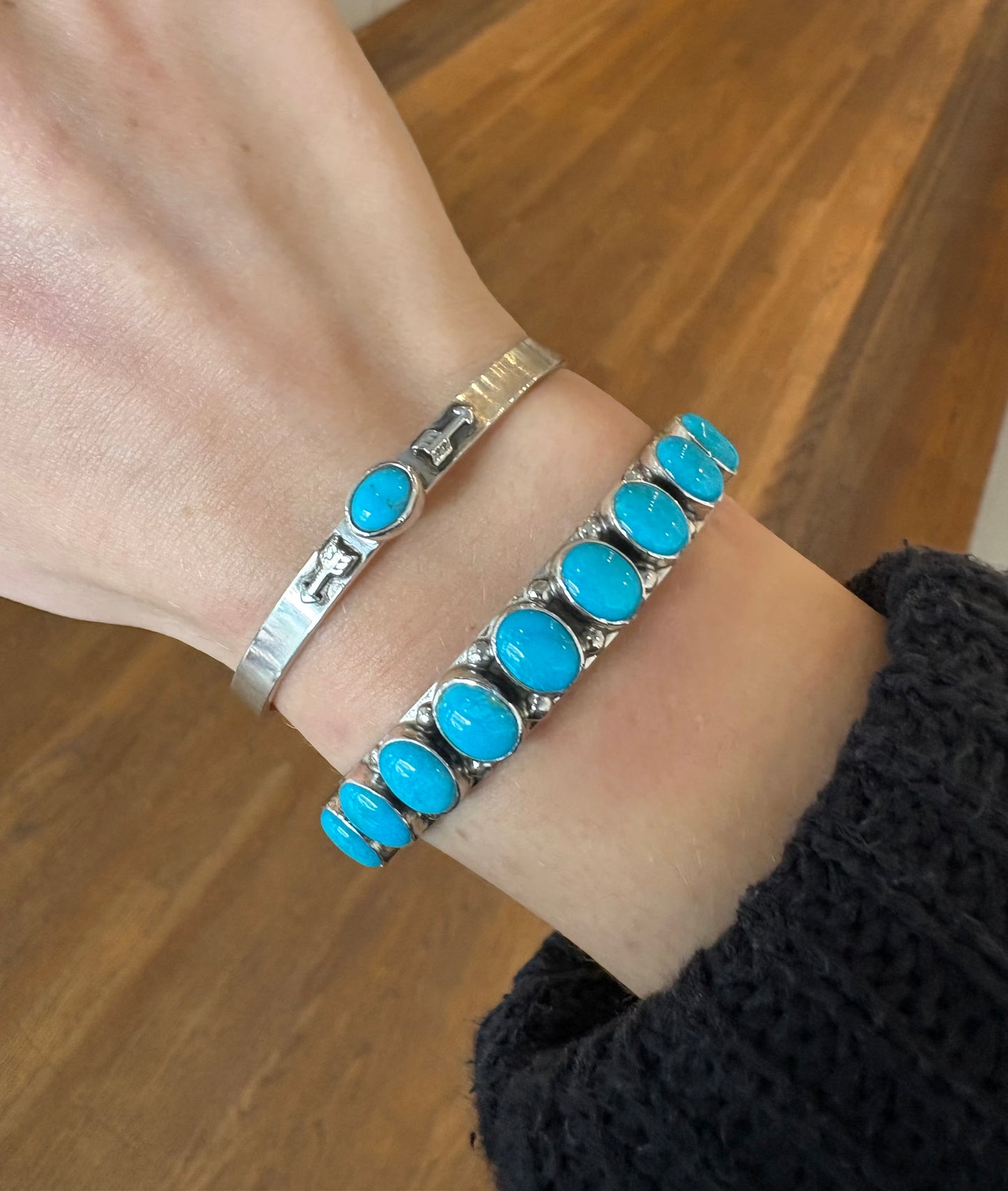 Turquoise & Arrow Cuff Bracelet