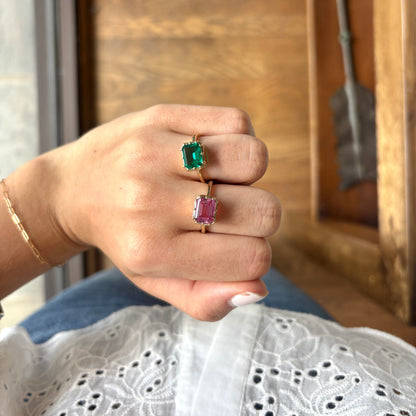 Lab Grown Emerald Ring
