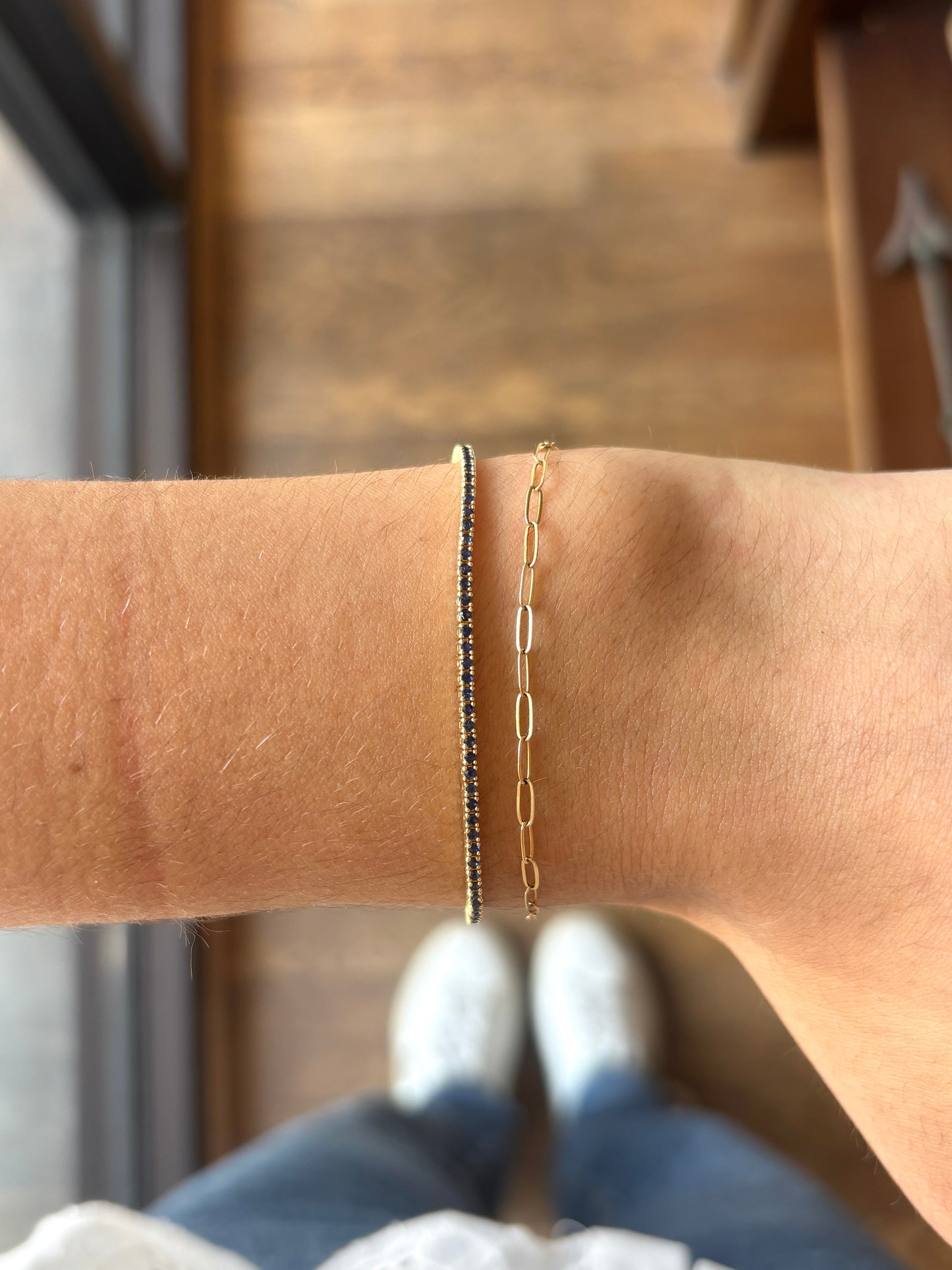 Blue Sapphire Tennis Bracelet