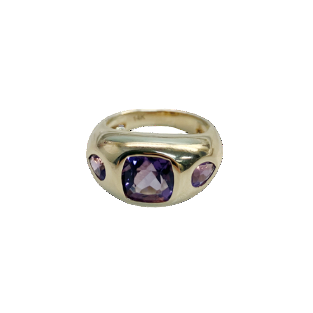 Amethyst Dome Ring