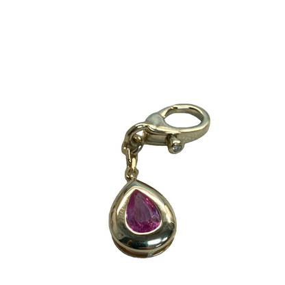 Pink Sapphire Tear Drop Pendant
