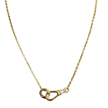 Gold Chain with Diamond Circle Enhancer and Clasp