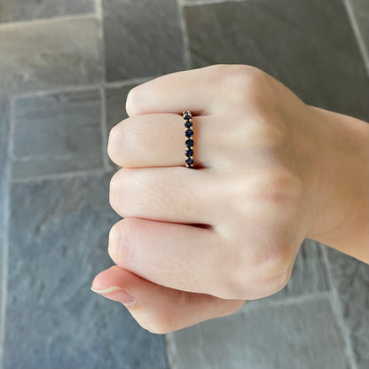 Blue Sapphire Anniversary Ring