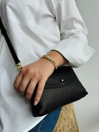 Black Aniline Kaanapali Crossbody Bag