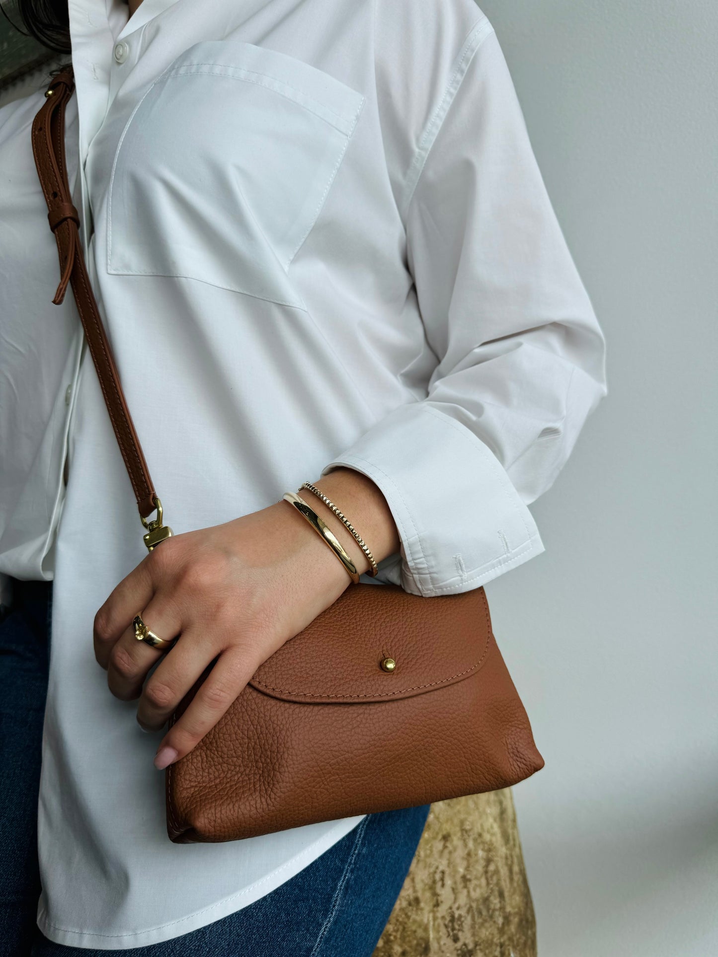 Maple Pebble Grain Kaanapali Crossbody Bag