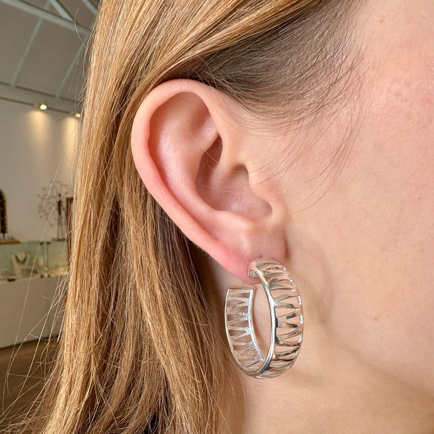 Openwork Hoop Earrings