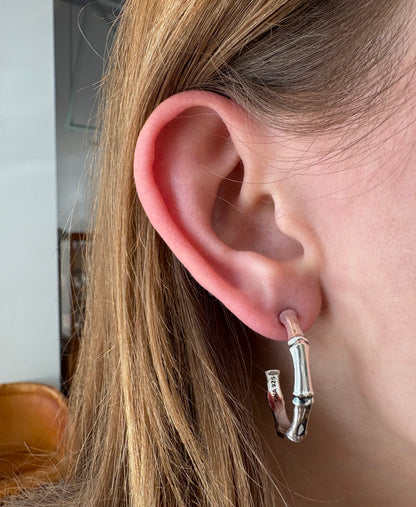 Medium Bamboo Hoop Earring