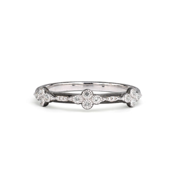 Silver Moroccan Quad Stacker Band