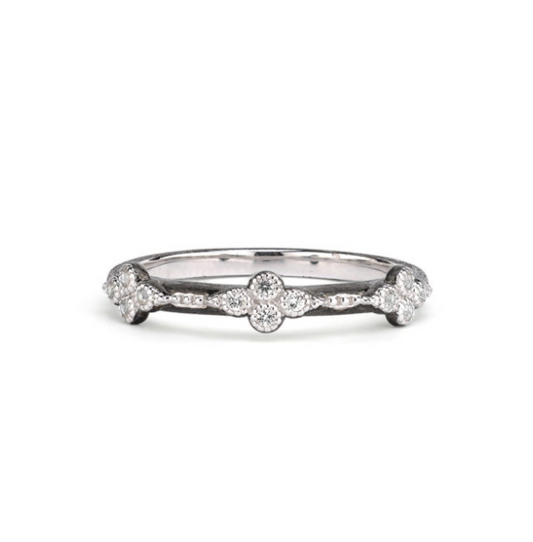 Silver Moroccan Quad Stacker Band