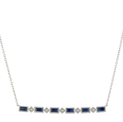 Lisse Kite and Baguette Bar Necklace