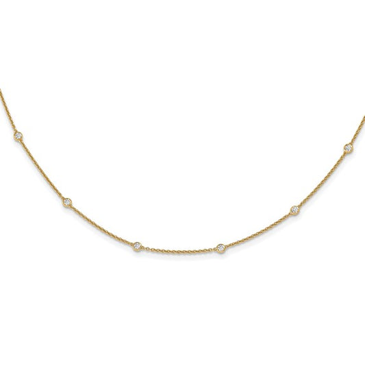 3/8 ctw Lab Grown Diamond Station Necklace