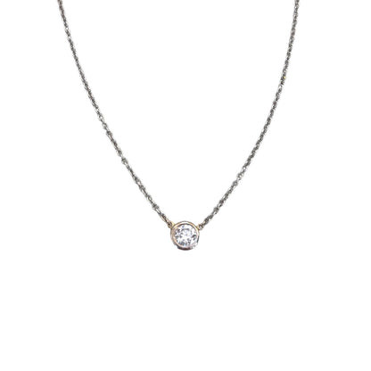 Round Diamond Solitaire Necklace