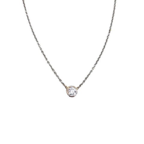 Round Diamond Solitaire Necklace