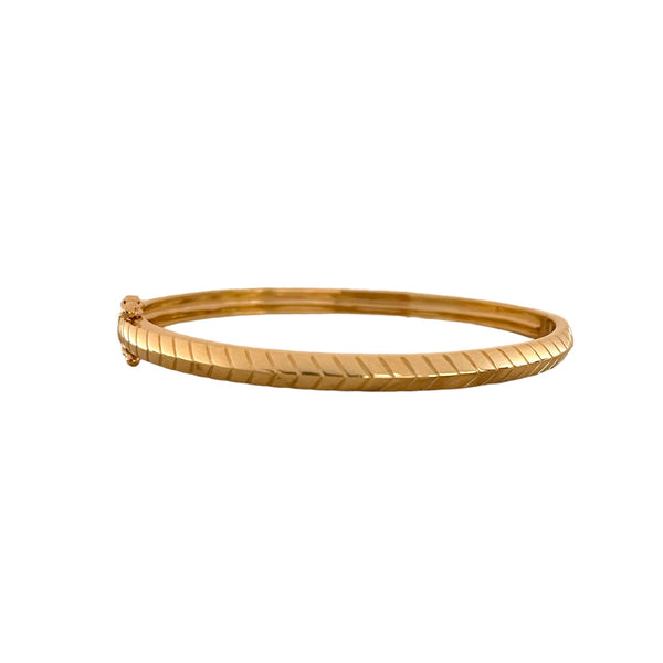 Chevron Fluted Hinge Bracelet