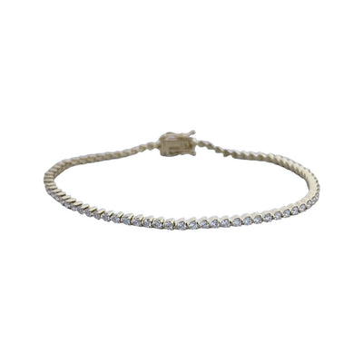1.72 ctw Three Prong White Gold Diamond Tennis Bracelet